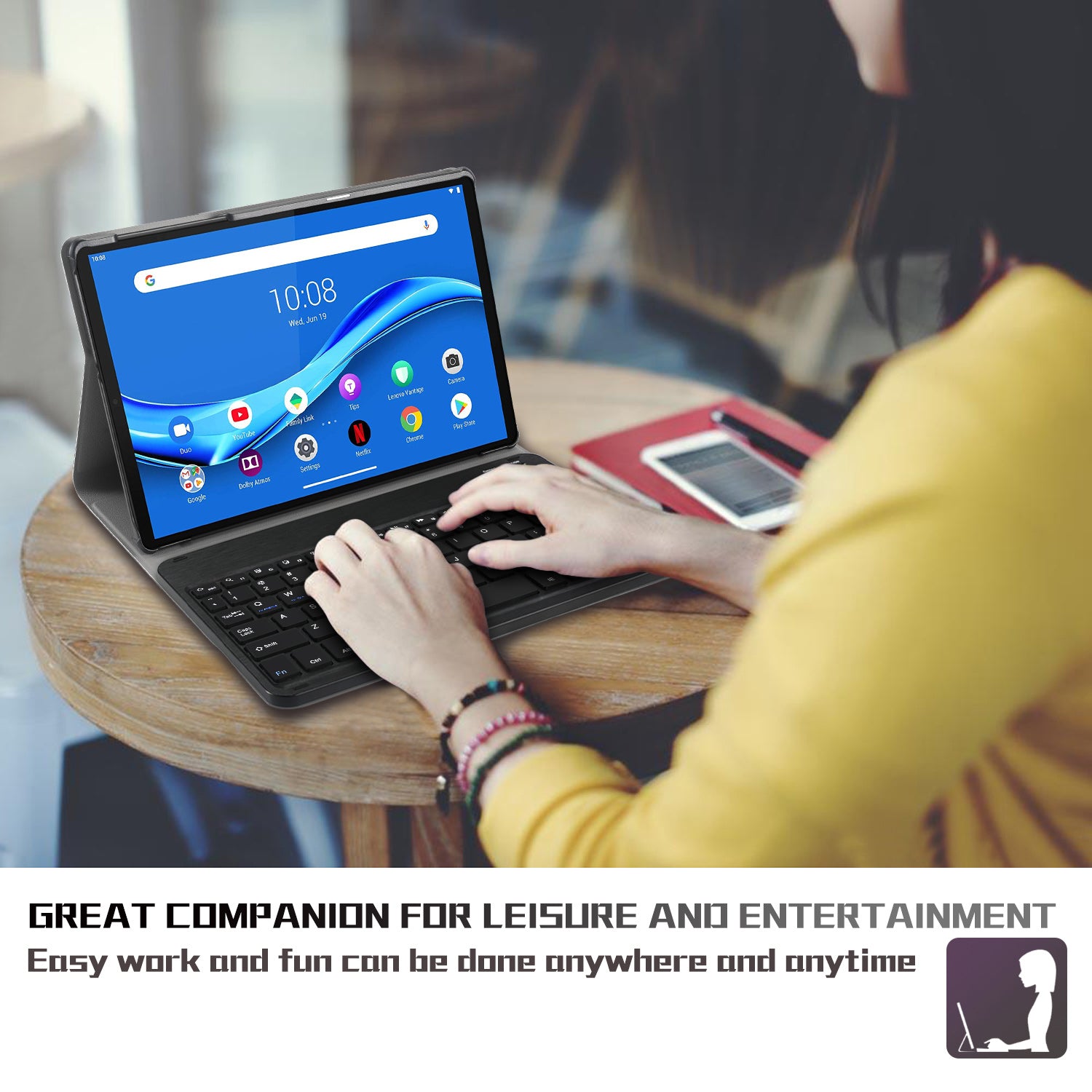 Odnímatelný kožený kryt Bluetooth klávesnice pro tablet Lenovo Tab M10 Plus Tab M10 Plus TB-X606F Odnímatelný kožený kryt Bluetooth klávesnice pro tablet Lenovo Tab M10 Plus Tab M10 Plus TB-X606F